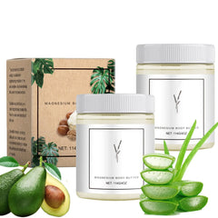 Vingtank Neuropathy CreamMagnesium Body ButterDeeply Moisturizes SkinKeep Soft SmoothSuitable for All Skin Types(2Pcs x 114g)